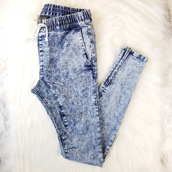 PacSun Pants - Pacsun Acid Wash Blue Denim Jogger Jeans SM